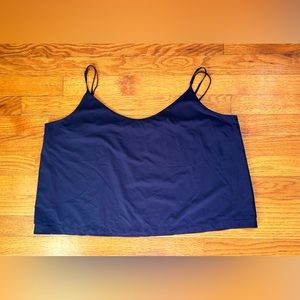 Athleta Cropped Navy Tank Top Women’s XL